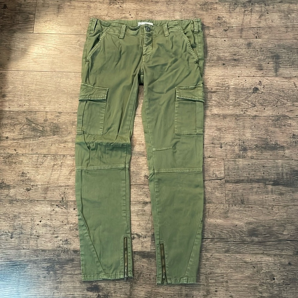 Free People Olive Cargo Skinny Pants